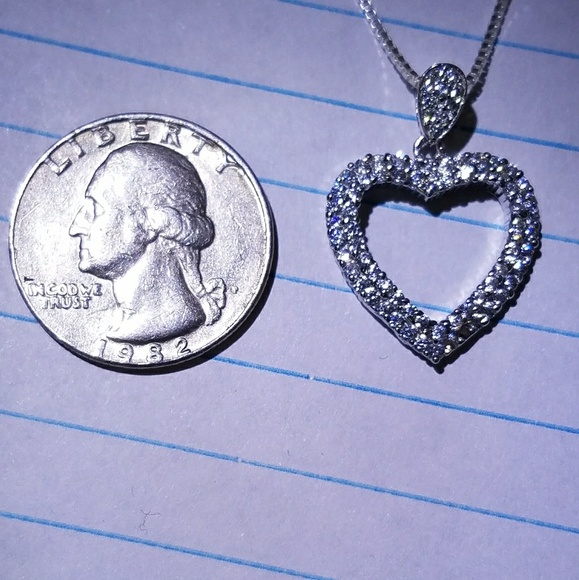 Sterling Silver Heart Necklace - Picture 3 of 4